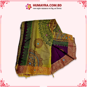 half silk karchupi chundri saree